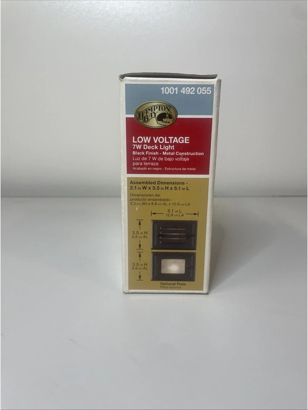 Hampton Bay Low Voltage 7-watt Deck Light Black Finish Metal Construction